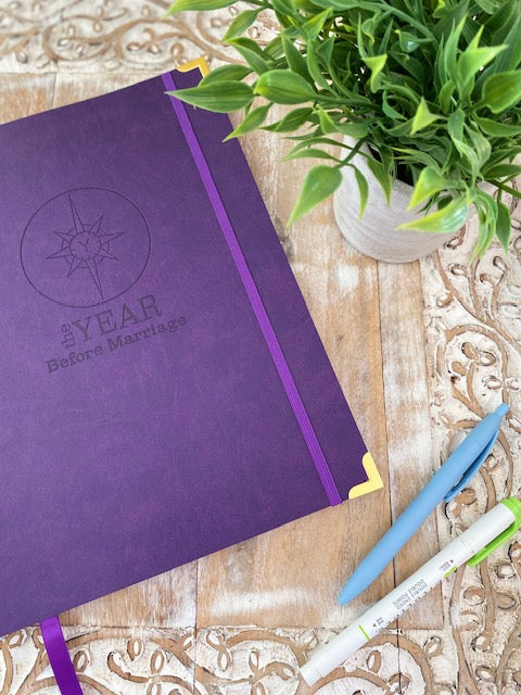 THE YEAR BEFORE MARRIAGE- Undated Premarital Planner   Plum Purple